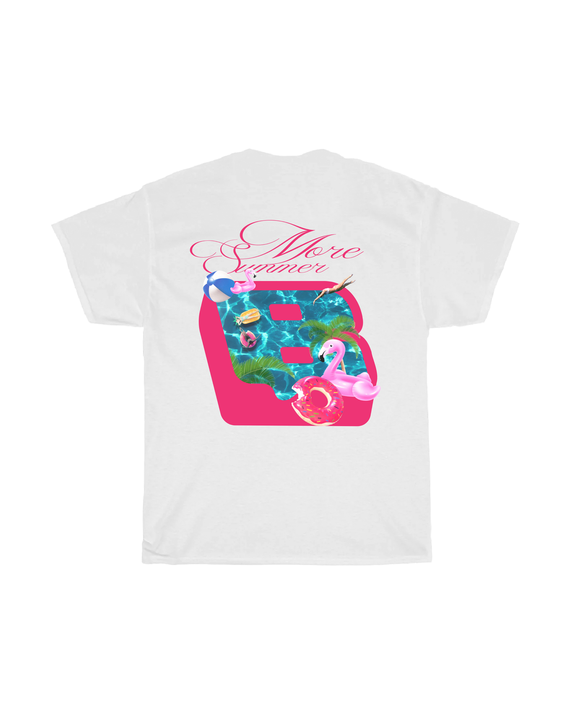 Pool Tee - Pink White