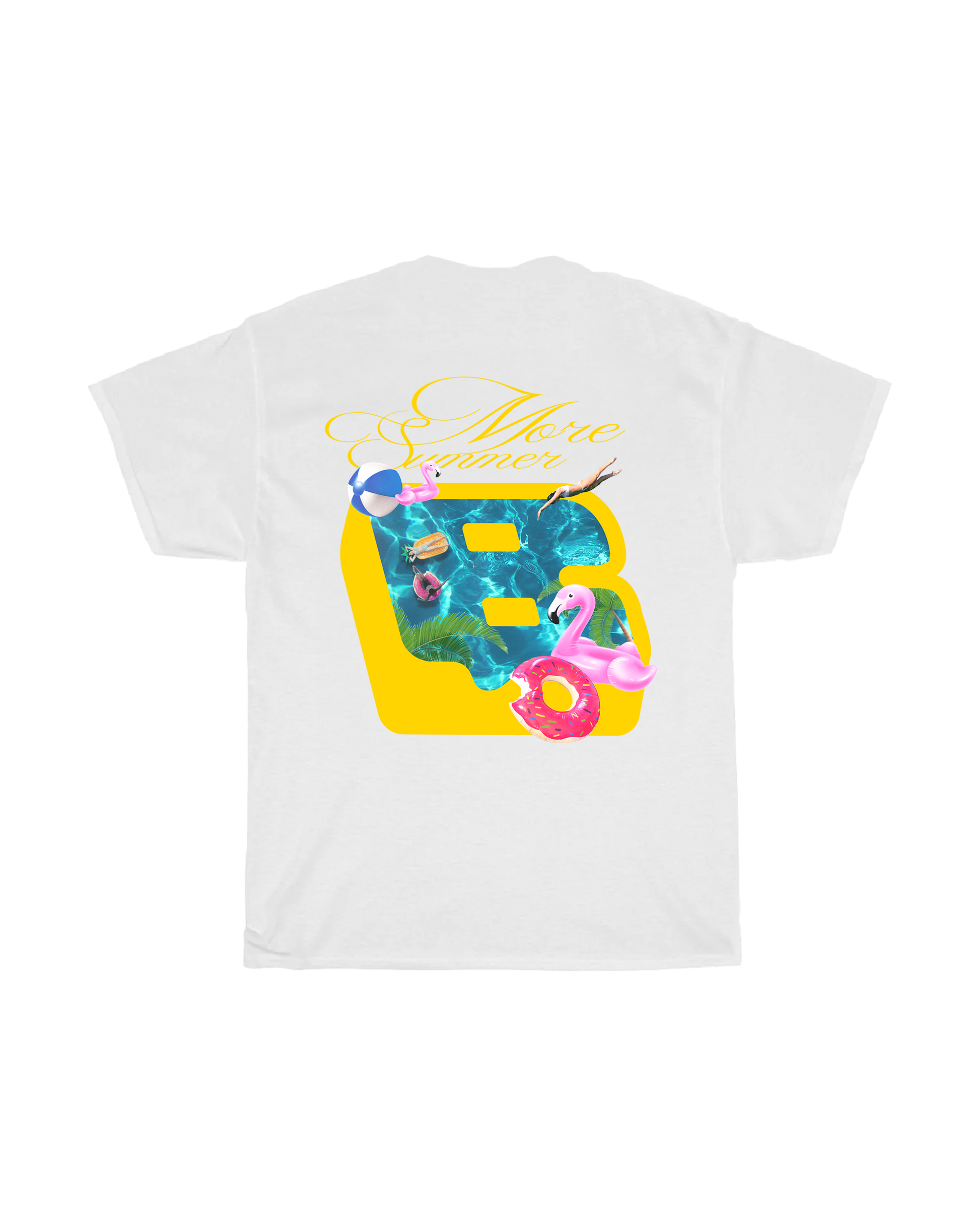 Pool Tee - Yellow White